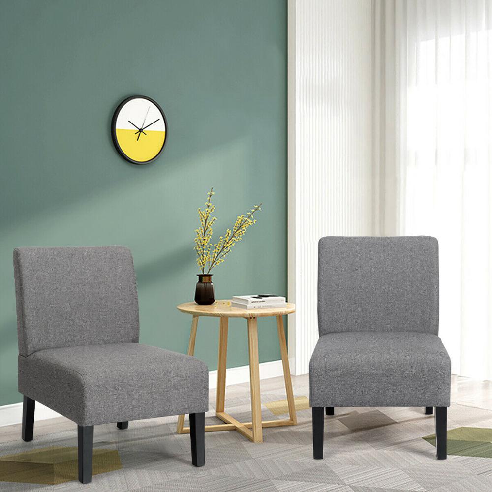 Set of 2 Armless Accent Chair
