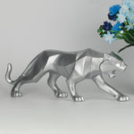 Modern Abstract Black Panther Sculpture