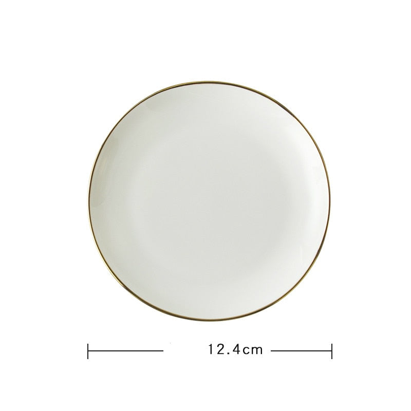 White Porcelain Dinner Dishes and Plates