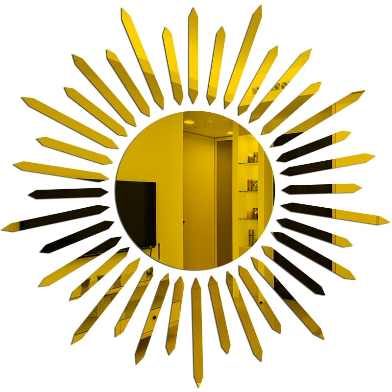 Mirrors Sun Flower Aesthetic DIY Wall Stickers