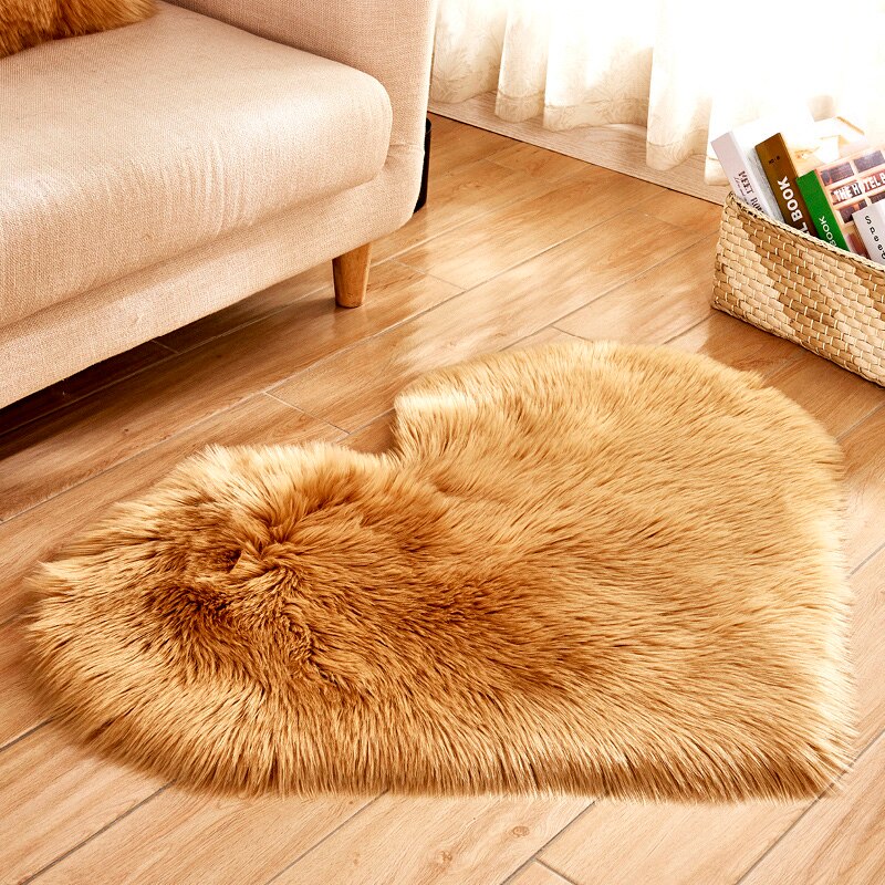 Heart Shape Fluffy Mat