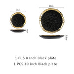 8/10 Inch Gold Inlay Edge Luxury Dinner Set