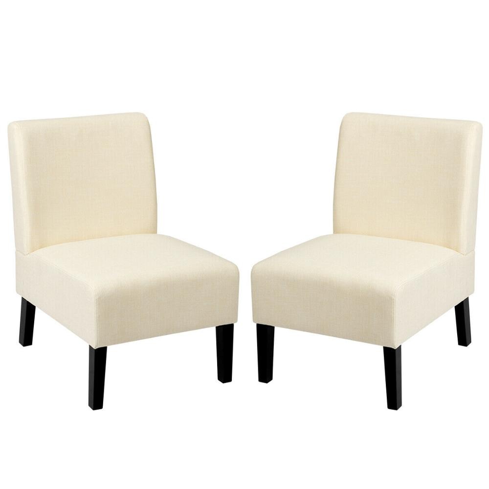 Set of 2 Armless Accent Chair