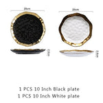 8/10 Inch Gold Inlay Edge Luxury Dinner Set