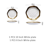 8/10 Inch Gold Inlay Edge Luxury Dinner Set