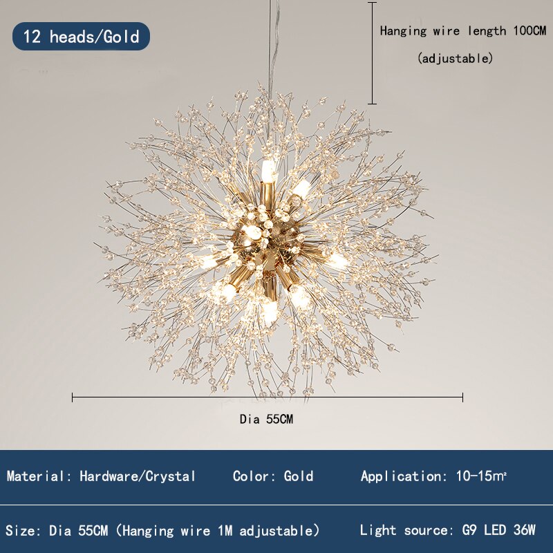 Modern Crystal Led Ceiling Chandelier