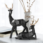 Deer Statue Reindeer Figurines Resin Sculpture