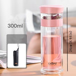 300ml/400ml Portable Double Wall Borosilica Glass Tumbler