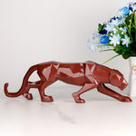 Modern Abstract Black Panther Sculpture