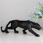 Modern Abstract Black Panther Sculpture