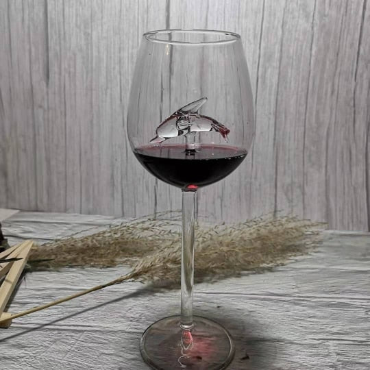 Built-in Shark Wine Glass