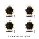 8/10 Inch Gold Inlay Edge Luxury Dinner Set