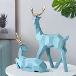 Deer Statue Reindeer Figurines Resin Sculpture