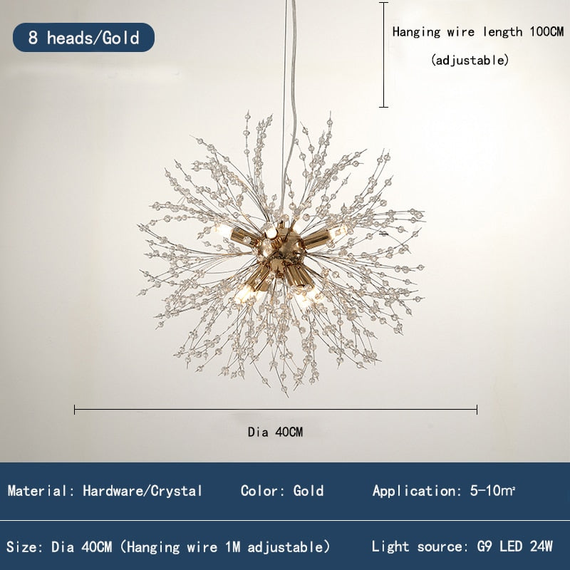 Modern Crystal Led Ceiling Chandelier