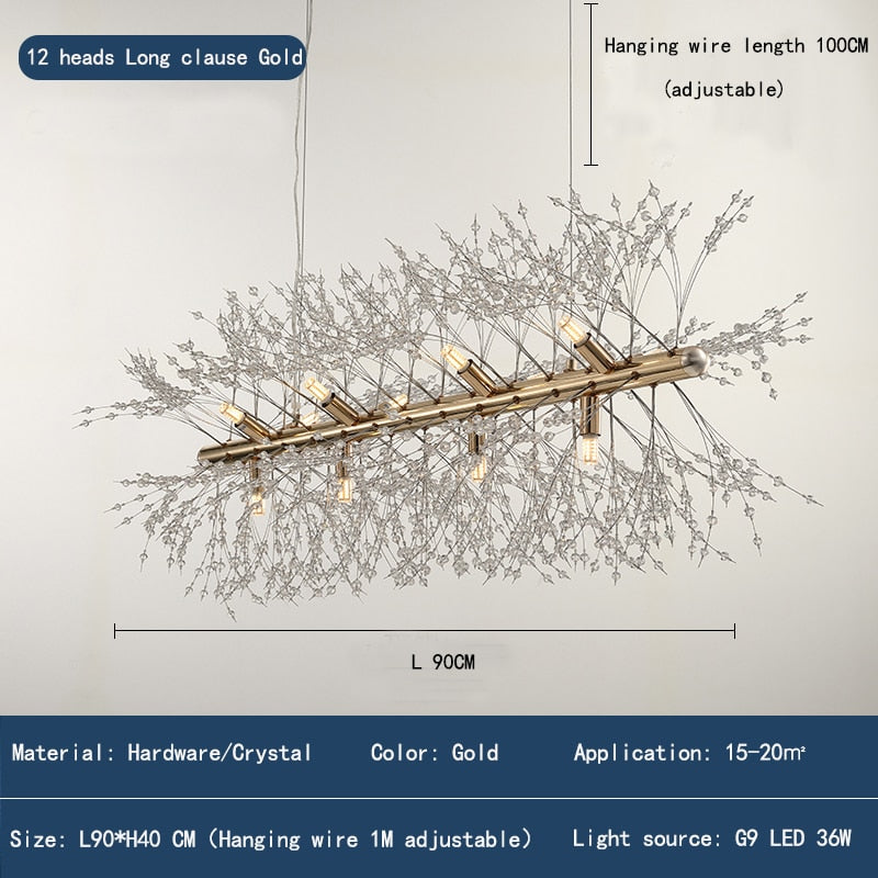 Modern Crystal Led Ceiling Chandelier