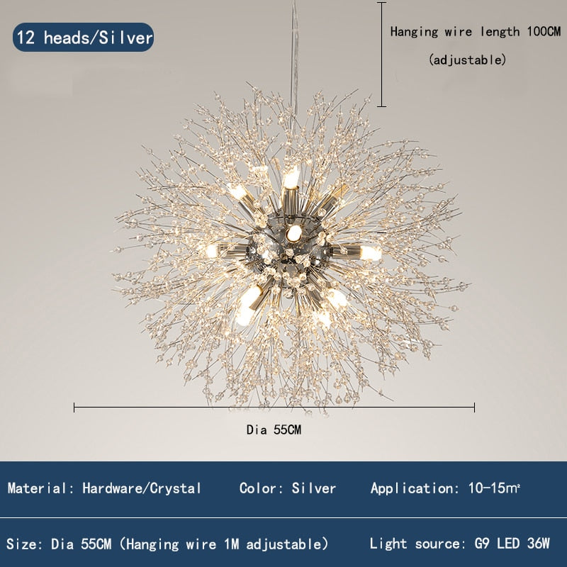 Modern Crystal Led Ceiling Chandelier