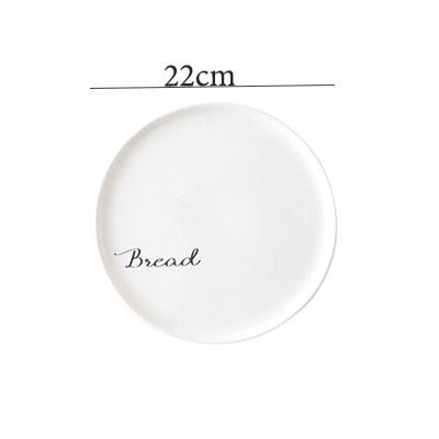 Western Style White Ceramic Plate