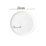 Western Style White Ceramic Plate