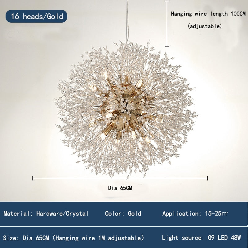 Modern Crystal Led Ceiling Chandelier