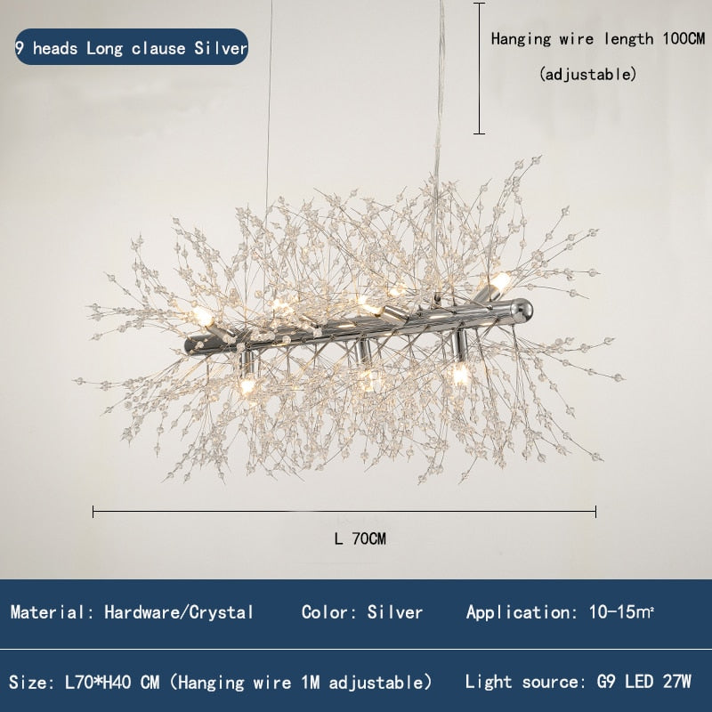 Modern Crystal Led Ceiling Chandelier