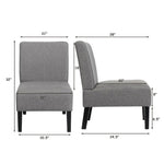 Set of 2 Armless Accent Chair