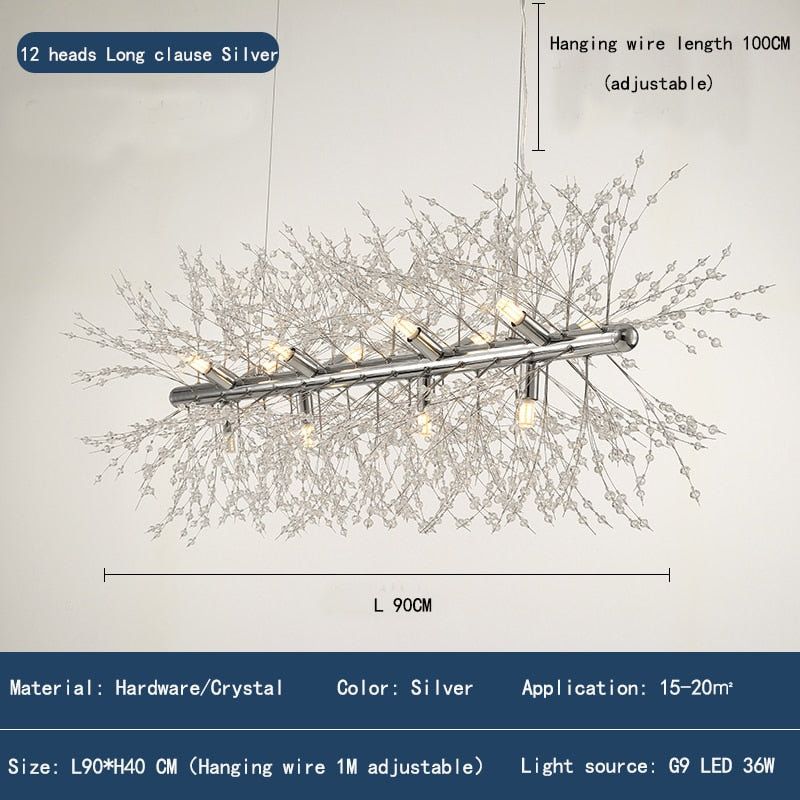 Modern Crystal Led Ceiling Chandelier