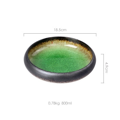 Creative Kiln Ice Split Glaze Ceramic Plate