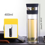 300ml/400ml Portable Double Wall Borosilica Glass Tumbler