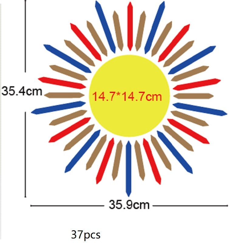 Mirrors Sun Flower Aesthetic DIY Wall Stickers