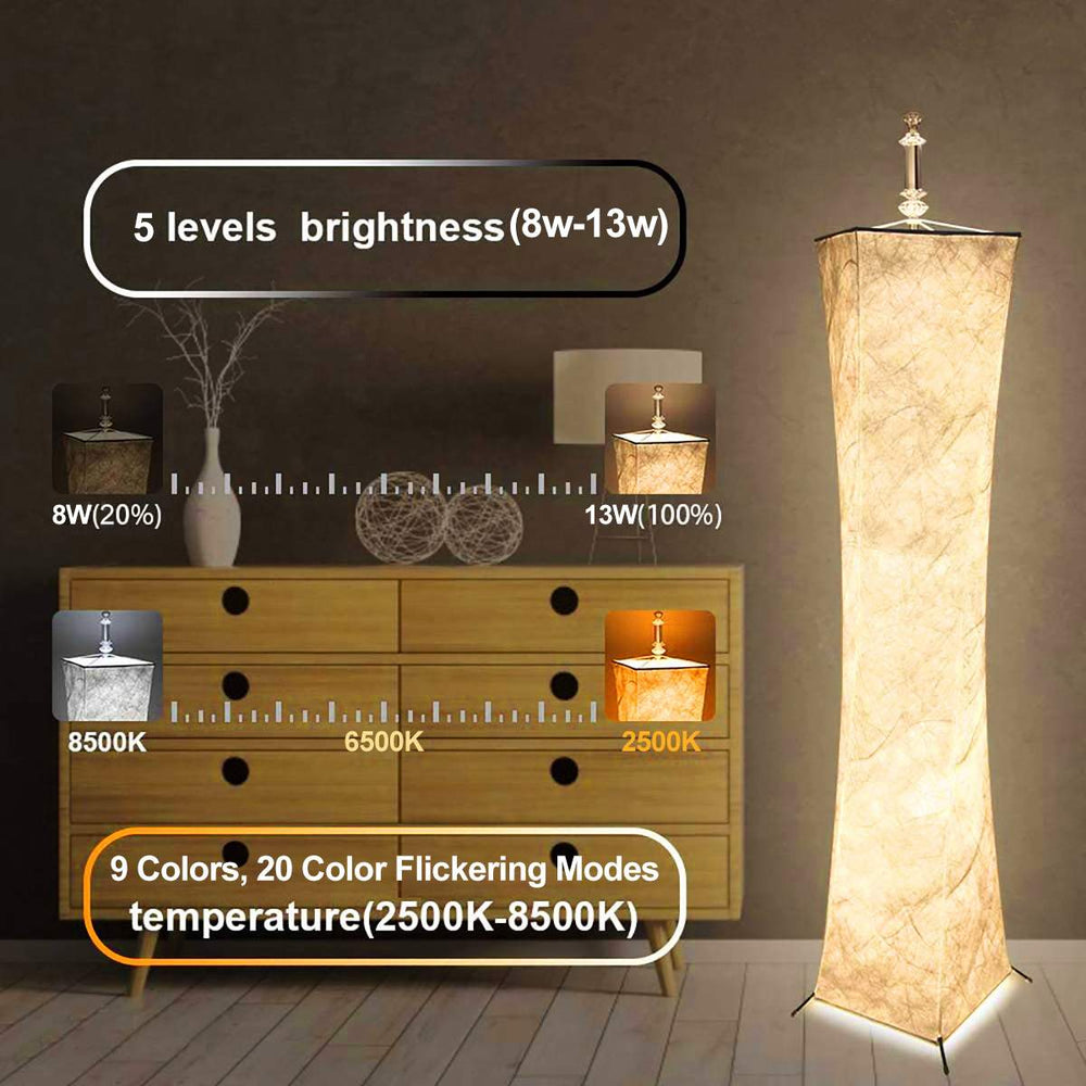 Minimalist Design Fabric Shade LED Floor Lamp