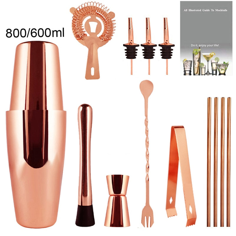 Premium Cocktail Shaker Set in Copper