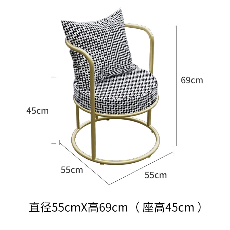 Unique Back Support Chairs with Gold Legs