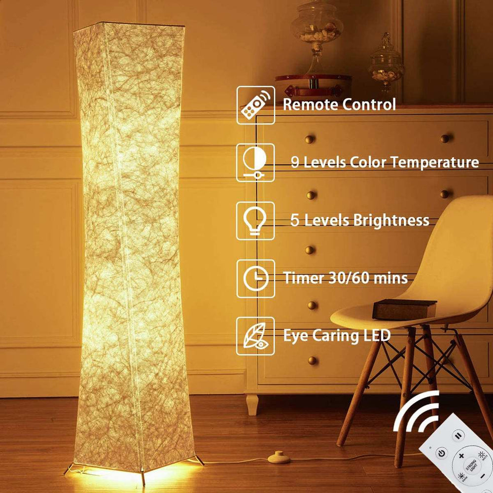 Minimalist Design Fabric Shade LED Floor Lamp