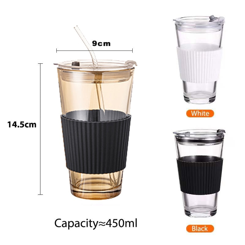 450ml Non-slip Tumbler With Straw