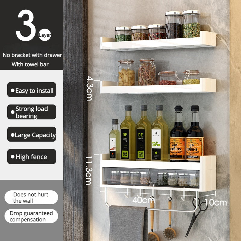 Punch-free Wall-mounted Bathroom Organizer