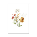 Green Gold Leaves Floral Poster