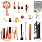 Premium Cocktail Shaker Set in Copper