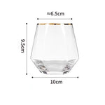 1PC Creative Diamond Hexagonal Wine Cup Glass