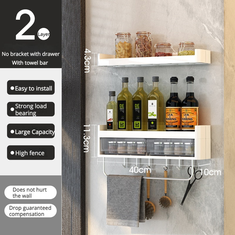 Punch-free Wall-mounted Bathroom Organizer