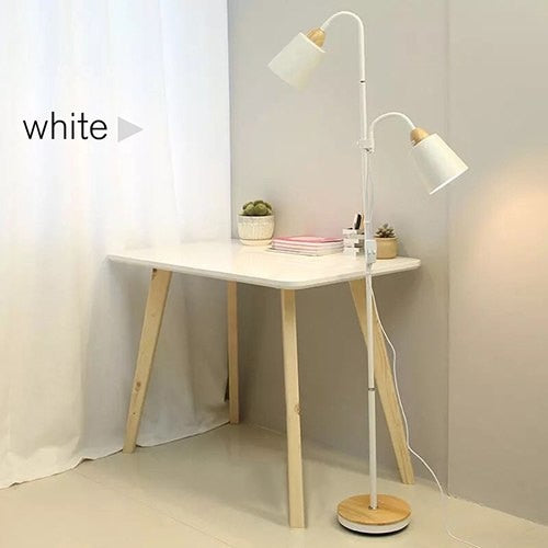 Adjustable Wooden Floor Lamp