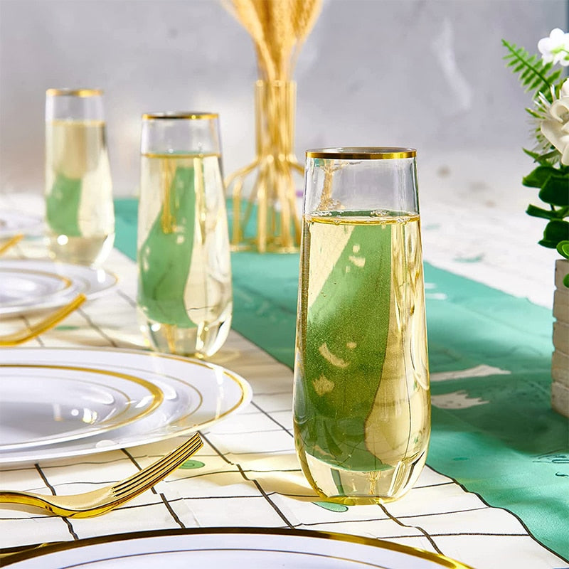 12pcs Disposable Champagne Glass