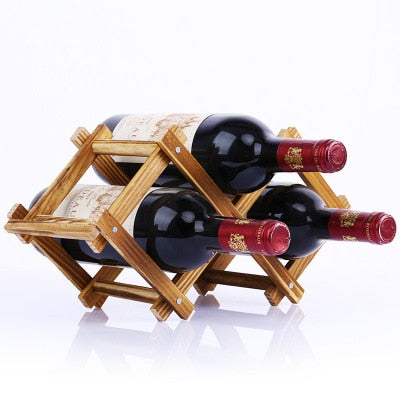 Collapsible Wooden Wine Bottle Rack