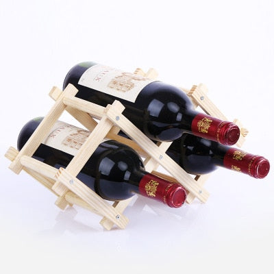 Collapsible Wooden Wine Bottle Rack