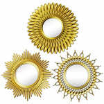 Sun Mirror Gold Round Decorative Mirror