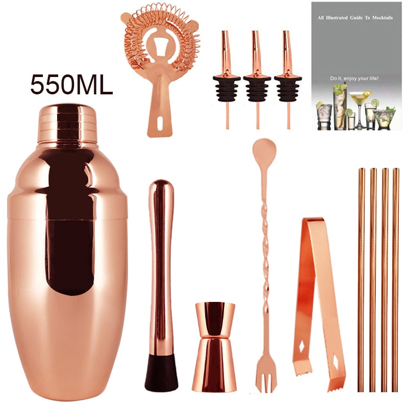 Premium Cocktail Shaker Set in Copper