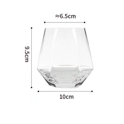 1PC Creative Diamond Hexagonal Wine Cup Glass