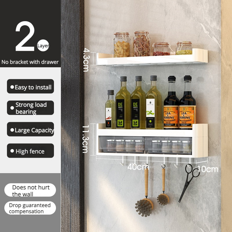 Punch-free Wall-mounted Bathroom Organizer