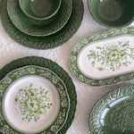 Retro Mary Ink Green Relief Ceramic Plate