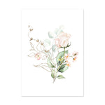 Green Gold Leaves Floral Poster