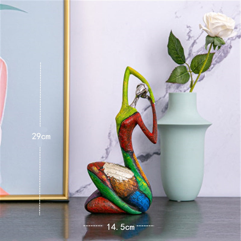 Colourful Woman Resin Statue